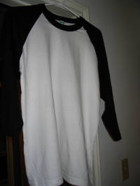 Front of baseball shirt